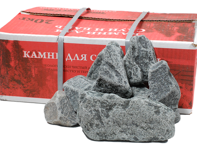 Камни для бани ГАББРО-Диабаз обвалованный 20 кг
