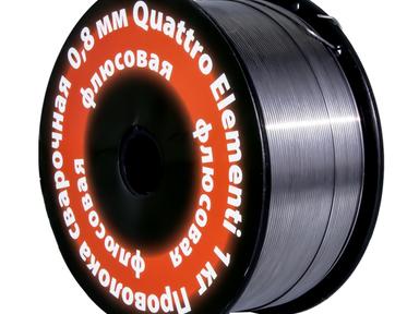 Проволока сварочная QUATTRO ELEMENTI флюсовая, 0,8 мм, масса 1кг,790-380