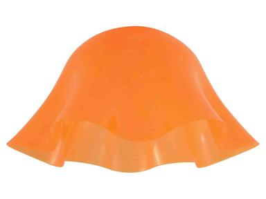 Плафон оранжевый, пластиковый, под патрон Е27, O280х140мм.16-37