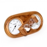 Термогигрометр+часы песочные ТН-25R white