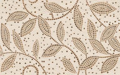 Плитка наст Travertine mosaic коричневый декор 25х40