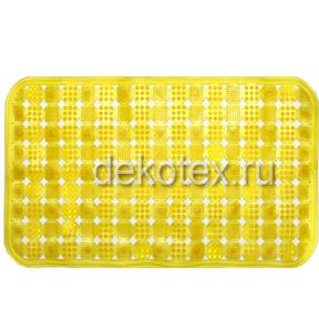 Коврик для ванной AQUA-PRIME 70*36см Массажный желтый