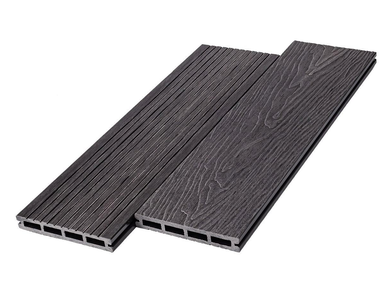 Террасная доска 140x20 ДПК Praktik Pro Графит текстура дерево