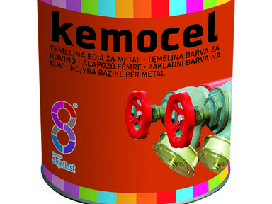 Грунт-эмаль KEMOCEL красно-коричневый 0,75л
