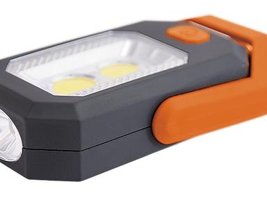 Фонарь ЯРКИЙ ЛУЧ Оптимус-pocket светодиодный,0.5W+3W COB, крючок, магнит, 3xAAA .
