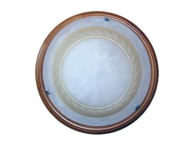 Светильник настенный "BSW 2201/30", дуб, белое стекло с кор.декором, 365 мм,