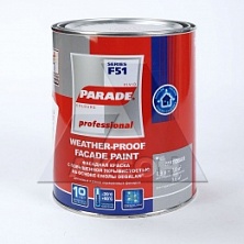 Краска фасадная PARADE F51 белая матовая 0,9л База А