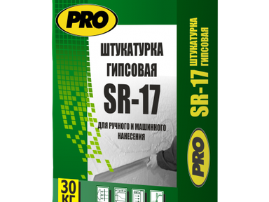 Штук.гип. SR-17 "PRO"L 30 кг слой 5-30мм,расх.1,1кг/кв.м Штук.гип. SR-17 "PRO"L 30 кг слой 5-30мм,расх.1,1кг/кв.м
