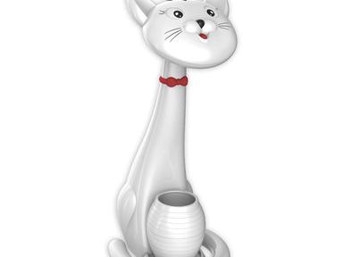 Светильник Artstyle TL-351W,белый, настольный светодиодный детский светильник, "кошка ", 7Вт