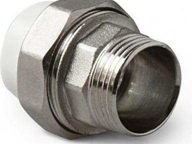 П-Муфта разъем ф25х1/2" нар.р.белая TEBO П-Муфта разъем ф25х1/2" нар.р.белая TEBO