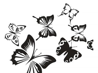 Трафарет для декора "Бабочки" 300х300мм STM HW-421