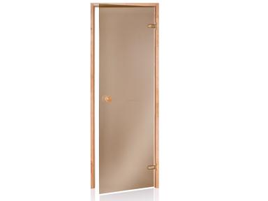 Дверь банная стекло DoorWood Бронза матовая190х70х6мм (2петли)