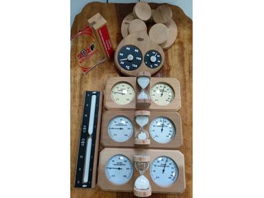 Термогигрометр+часы песочные ТН-25R silver
