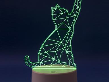 Светильник декоративный с эффектом 3D «Кошка» ULI-M501 RGB/3AAA