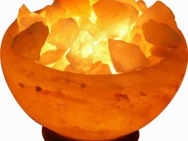 Светильник солевой Огненная ЧАША 15 камней на блюде SLL-12055-15