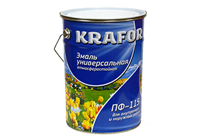 Эмаль ПФ-115 KRAFOR желтая 6кг Эмаль ПФ-115 KRAFOR желтая 6кг
