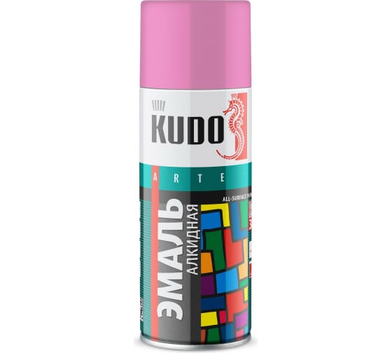 Краска аэрозоль KUDO 520мл розовая KU-1014 Краска аэрозоль KUDO 520мл розовая KU-1014