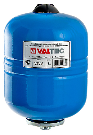 Гидроаккумулятор VALTEC 8л синий для ГВС и ХВС Гидроаккумулятор VALTEC 8л синий для ГВС и ХВС