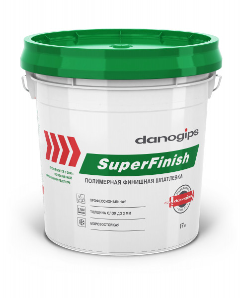 Шпатлевка готовая Danogips Super Finish 28кг-17л (Шетрок) Шпатлевка готовая Danogips Super Finish 28кг-17л (Шетрок)