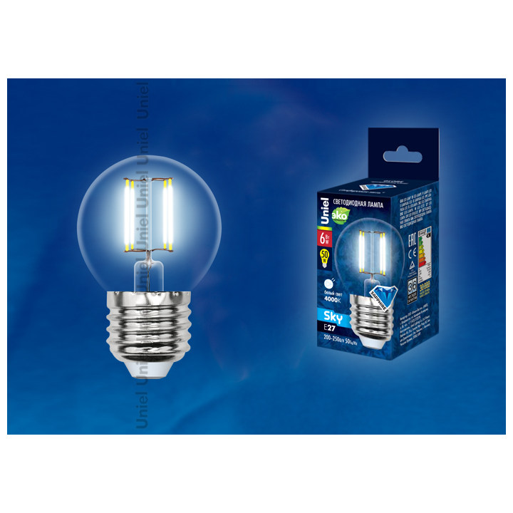 Лампа светодиодная G45-6W/WW/3000/E27CL PLS02WH Лампа светодиодная G45-6W/WW/3000/E27CL PLS02WH