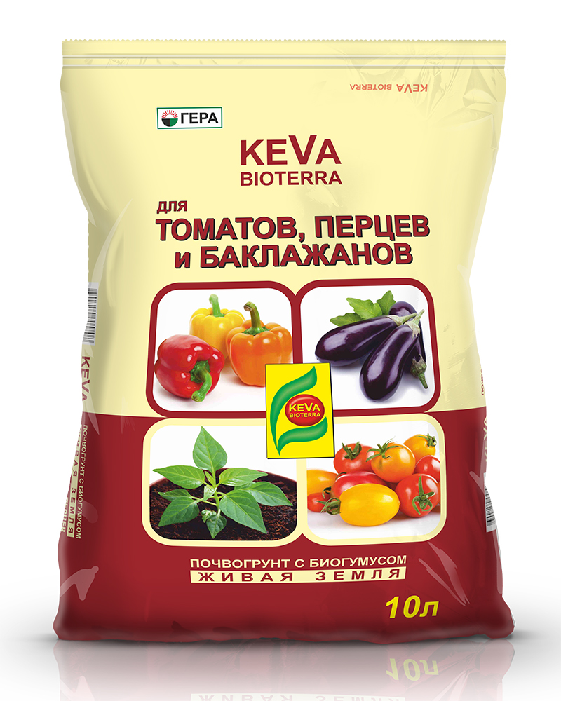 Грунт KEVA BIOTERRA томаты и перцы 10л Грунт KEVA BIOTERRA томаты и перцы 10л