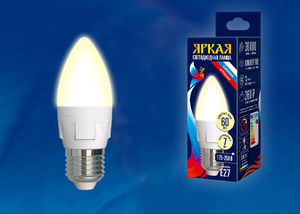 Лампа светодиодная C37 7W/WW/E27/FR PLP01WH Лампа светодиодная C37 7W/WW/E27/FR PLP01WH