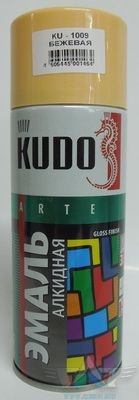 Краска аэрозоль KUDO 520мл бежевая KU 1009 Краска аэрозоль KUDO 520мл бежевая KU 1009