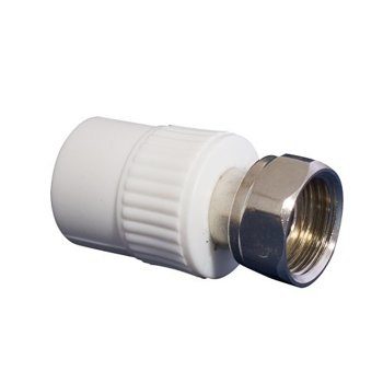 П-Переход с гайкой ф25-3/4" бел TEBO П-Переход с гайкой ф25-3/4" бел TEBO