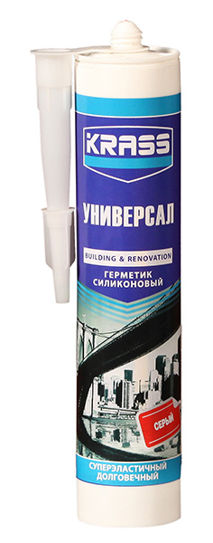 Герметик KRASS силикон универсальный серый 300 мл Герметик KRASS силикон универсальный серый 300 мл