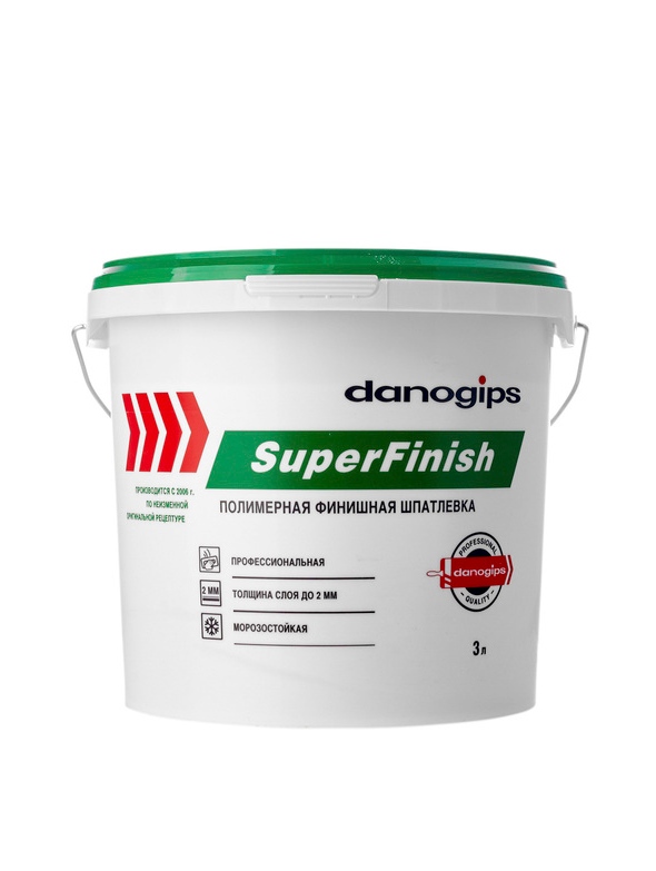 Шпатлевка готовая Danogips Super Finish 5кг-3л (Шетрок) Шпатлевка готовая Danogips Super Finish 5кг-3л (Шетрок)