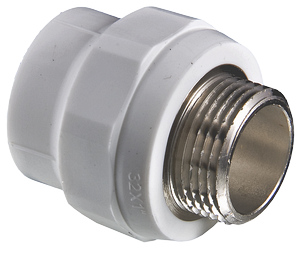 П-Муфта комб. белая ф25-3/4" нар.р. П-Муфта комб. белая ф25-3/4" нар.р.