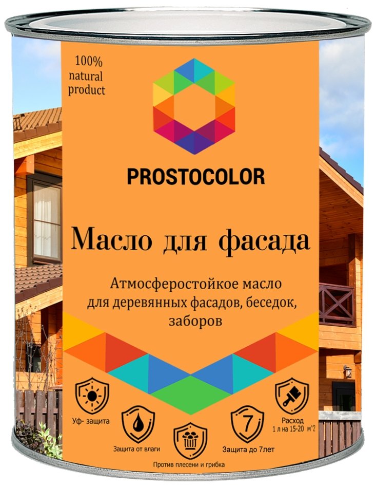 Масло для фасада Простоколор 0,75л Ваниль Масло для фасада Простоколор 0,75л Ваниль
