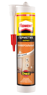 Герметик Момент акриловый морозостойкий белый 420 г Герметик Момент акриловый морозостойкий белый 420 г