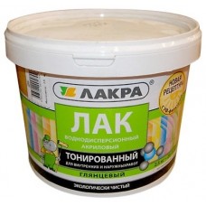Лак водный тонированный 0,9 кг (дуб) Лакра Лак водный тонированный 0,9 кг (дуб) Лакра