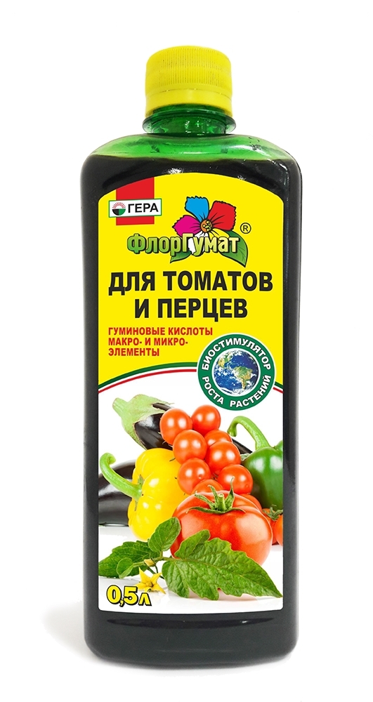 ФлорГумат "Для томатов и перцев" 0,5л ФлорГумат "Для томатов и перцев" 0,5л