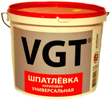 Шпатлевка готовая ВГТ универсальная акриловая 18кг Шпатлевка готовая ВГТ универсальная акриловая 18кг