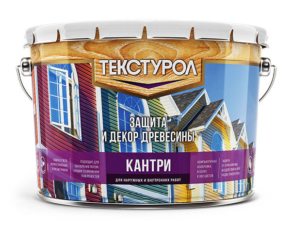 Текстурол Кантри антисептик 9л водно-дисперс.краска База А Текстурол Кантри антисептик 9л водно-дисперс.краска База А