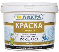 Краска латексная ЛАКРА моющаяся матовая 14кг Краска латексная ЛАКРА моющаяся матовая 14кг