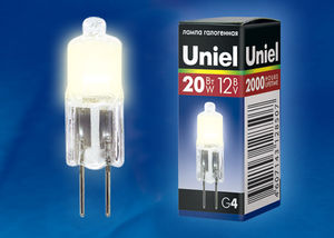 Лампа галоген.JC 12V/20W/G4 CL Лампа галоген.JC 12V/20W/G4 CL