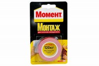Момент Лента клеющая двусторон.19х1,5м до 120 кг Момент Лента клеющая двусторон.19х1,5м до 120 кг