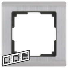 Рамка WERKEL 3 мест.WL02-Frame-03Metallic глянц.никель а028861 Рамка WERKEL 3 мест.WL02-Frame-03Metallic глянц.никель а028861