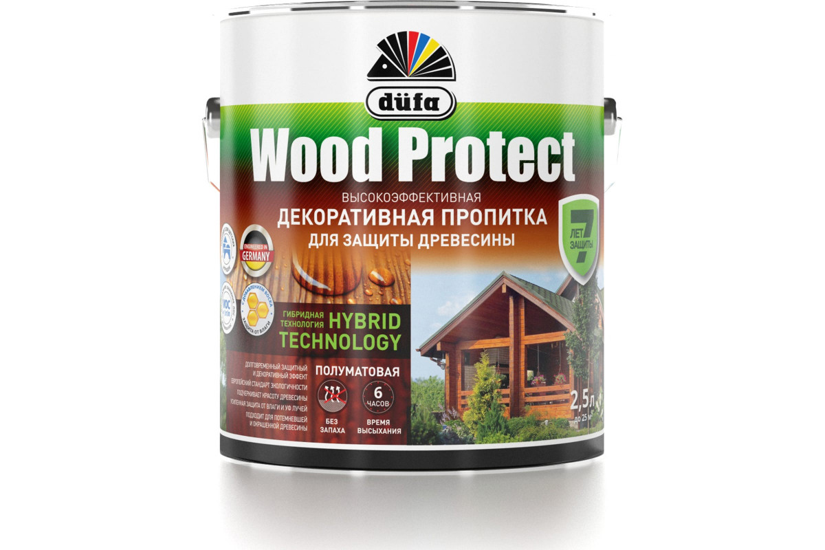 Пропитка Дюфа Wood Protect 2,5л палисандр д/защиты древесины Пропитка Дюфа Wood Protect 2,5л палисандр д/защиты древесины
