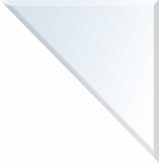 Плитка треугольная зеркальная серебряная с фацетом 10мм ТЗС1-01 - 180х180 мм