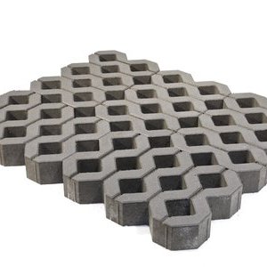 Плитка тротуарная "Решетка газонная Меба" 600/400*100, серый