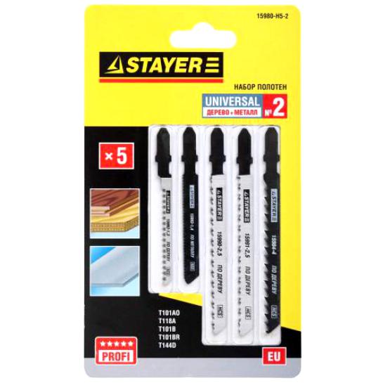Набор пилок для электролобзика STAYER (5шт) Набор пилок для электролобзика STAYER (5шт)