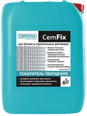 Добавка для твердения бетона (ускоритель) CemFix 5 л CEMMIX