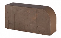 Кирпич каминный один. коричневый М-500 R-60  250х120х65 мм RAUF закругленный (поддон -256 шт.)