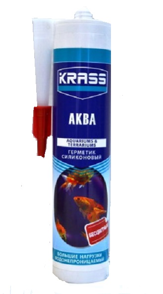 Герметик КRASS силикон для аквариумов прозрачный 300 мл