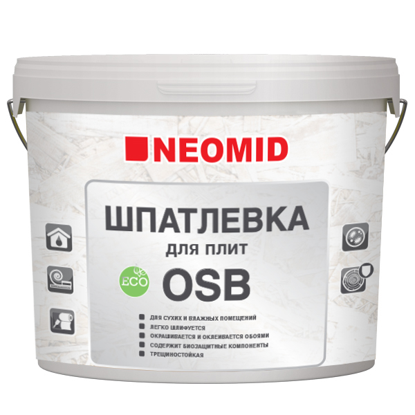 Шпатлевка готовая Неомид для плит OSB 7 кг