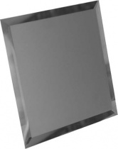Плитка треугольная зеркальная серебряная с фацетом 10мм ТЗС1-03- 25х25